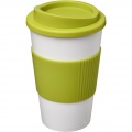 Americano® 350 ml Isolierbecher mit Schutzring, Weiß / Limette