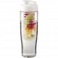 H2O Active® Tempo 700 ml Sportflasche mit Klappdeckel und Infusor, Transparent / Weiß