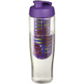 H2O Active® Tempo 700 ml Sportflasche mit Klappdeckel und Infusor, Transparent / Lila