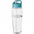 H2O Active® Tempo 700 ml Sportflasche mit Ausgussdeckel, Transparent / Aquablau