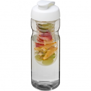 Logotrade Geschäftsgeschenke das Foto: H2O Active® Base 650 ml Sportflasche mit Klappdeckel und Infusor