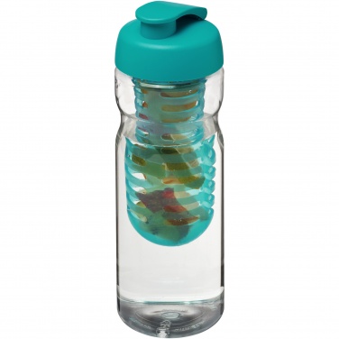 Logotrade Werbeartikel das Foto: H2O Active® Base 650 ml Sportflasche mit Klappdeckel und Infusor