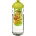 H2O Active® Base 650 ml Sportflasche mit Stülpdeckel und Infusor, Transparent / Limettengrün