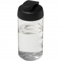 H2O Active® Bop 500 ml Sportflasche mit Klappdeckel, Transparent / Tiefschwarz