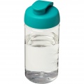 H2O Active® Bop 500 ml Sportflasche mit Klappdeckel, Transparent / Aquablau