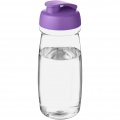 H2O Active® Pulse 600 ml Sportflasche mit Klappdeckel, Transparent / Lila