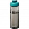 H2O Active® Eco Base 650 ml Sportflasche mit Klappdeckel, Anthrazit / Aquamarin