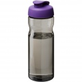 H2O Active® Eco Base 650 ml Sportflasche mit Klappdeckel, Anthrazit / Lila