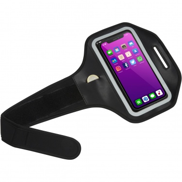 Logotrade werbemittel das Foto: Haile reflektierendes Smartphone Armband mit transparenter Abdeckung