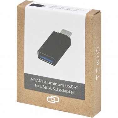 Logotrade Werbegeschenke das Foto: ADAPT USB C auf USB A 3.0 Adapter aus Aluminium