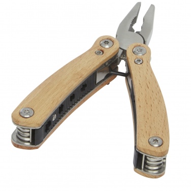 Logotrade Werbegeschenke das Foto: Anderson Mittelgroßes Multitool aus Holz mit 12 Funktionen