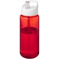 H2O Active® Octave Tritan™ 600 ml Sportflasche mit Ausgussdeckel, Rot / Weiß