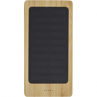 Logotrade Firmengeschenke das Foto: Alata 8000 mAh Bambus Solar-Powerbank