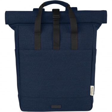 Logotrade Geschäftsgeschenke das Foto: Joey 15" GRS Rolltop Laptoprucksack aus recyceltem Canvas 15 L