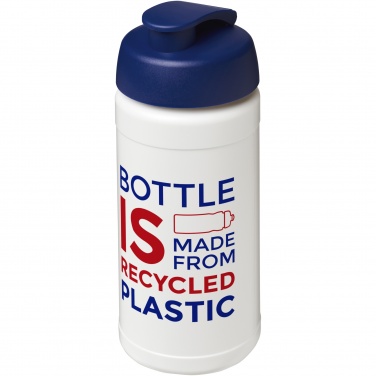 Logotrade Geschäftsgeschenke das Foto: Baseline 500 ml recycelte Sportflasche mit Klappdeckel