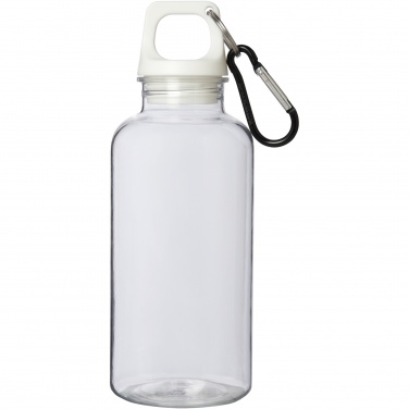 Logotrade Logogeschenke das Foto: Oregon 400 ml RCS-zertifizierte Trinkflasche aus recyceltem Kunststoff mit Karabiner 