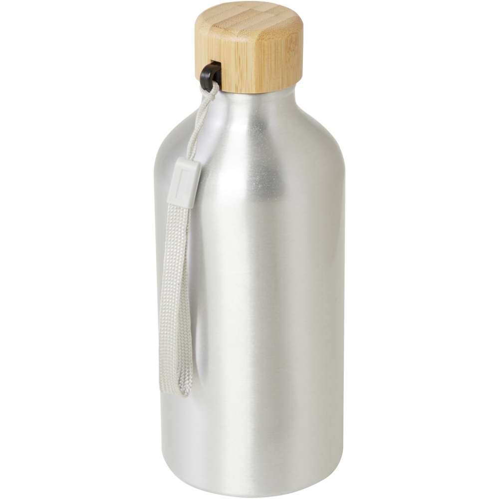 Logotrade Firmengeschenke das Foto: Malpeza 500 ml RCS-zertifizierte Wasserflasche aus recyceltem Aluminium 