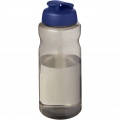 H2O Active® Eco Big Base 1L Sportflasche mit Klappdeckel , Anthrazit / Blau