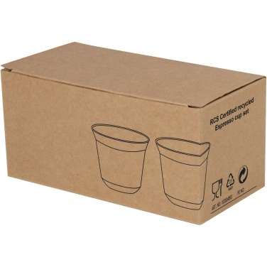 Logotrade Werbegeschenke das Foto: Duo 80 ml RCS-zertifiziertes Espressotassen Set aus Edelstahl 