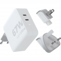 Xtorm XVC2067 GaN Ultra 67 W Reiseladegerät mit 100 W USB-C PD-Kabel, Weiß