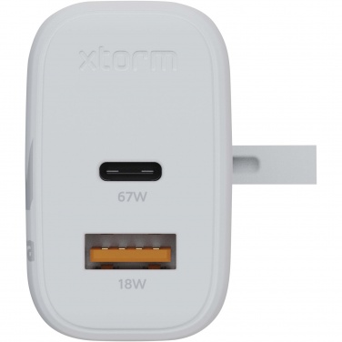 Logotrade werbemittel das Foto: Xtorm XEC067G GaN² Ultra 67 W Wandladegerät mit UK-Stecker