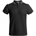 Tamil Sport Poloshirt für Kinder, Einfarbig schwarz / weiß