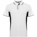 Montmelo Sport Poloshirt Unisex , Weiß / Tiefschwarz