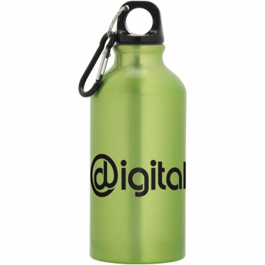 Logotrade Werbegeschenke das Foto: Oregon 400 ml Aluminium Trinkflasche mit Karabinerhaken