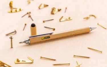 Logotrade Geschäftsgeschenke das Foto: 5-in-1 Bambus Tool-Stift