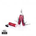 Multitool und Taschenlampen Set, Rot