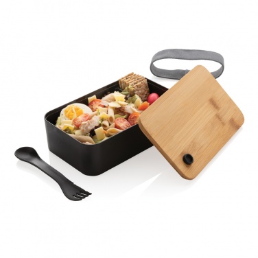 Logotrade Geschäftsgeschenke das Foto: RCS RPP Lunchbox mit Bambusdeckel