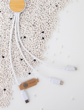 Logotrade Geschäftsgeschenke das Foto: Ontario 6-in-1 Kabel aus RCS recyceltem Kunststoff