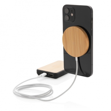 Logotrade Firmengeschenke das Foto: 10W Bambus magnetischer Wireless Charger