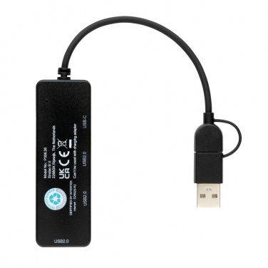 Logotrade Werbeartikel das Foto: RCS recycelter USB-Hub mit Dual-Input