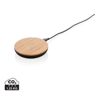 Logotrade Logogeschenke das Foto: Bamboo X 5W Wireless Charger