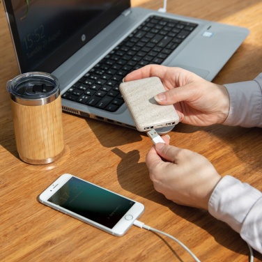 Logotrade Geschäftsgeschenke das Foto: Weizenstroh 5.000 mAh Pocket Powerbank