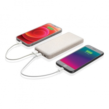 Logotrade Logogeschenke das Foto: 10.000 mAh Weizenstroh Powerbank