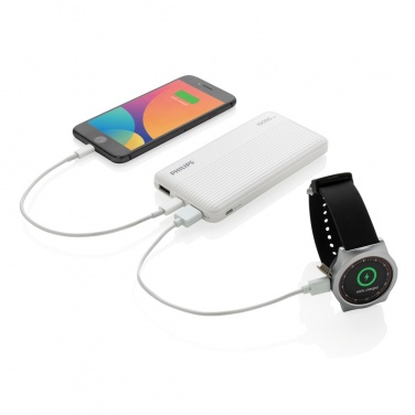 Logotrade Logogeschenke das Foto: Philips 10.000 mAh Slim Powerbank