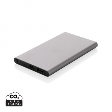 Logotrade Werbeartikel das Foto: 4.000mAh Type-C Powerbank aus RCS recyeltem ABS & Aluminium