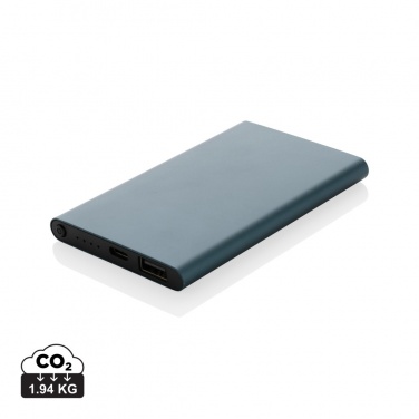 Logotrade Firmengeschenke das Foto: 4.000mAh Type-C Powerbank aus RCS recyeltem ABS & Aluminium