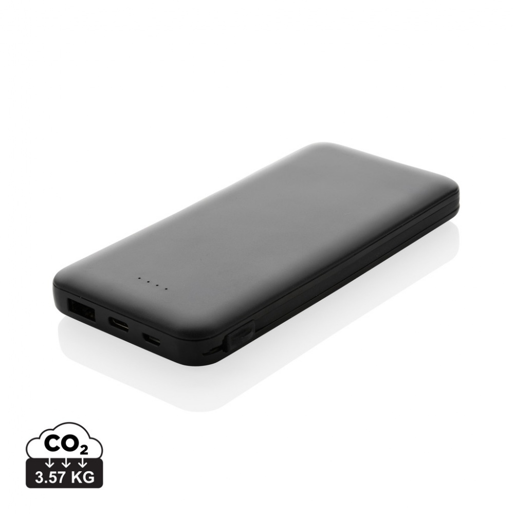 Logotrade Werbeartikel das Foto: Lockhart 10.000mAh Powerbank aus RCS Kunststoff