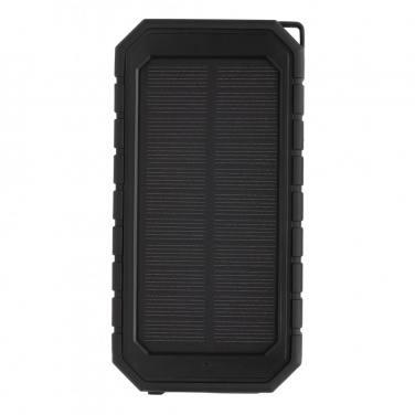 Logotrade Firmengeschenke das Foto: 10.000 mAh Solar-Powerbank mit 10W Wireless aus RCS Plastik