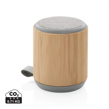 Logotrade Werbegeschenke das Foto: Bambus und Stoff 3W Wireless Speaker