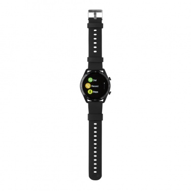 Logotrade Geschäftsgeschenke das Foto: Runde Fit Watch aus RCS recyceltem TPU