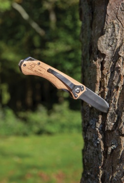 Logotrade Werbeartikel das Foto: Outdoormesser aus Holz