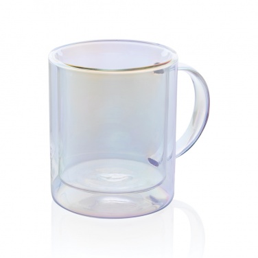 Logotrade Logogeschenke das Foto: Doppelwandiger Deluxe-Becher aus galvanisiertem Glas