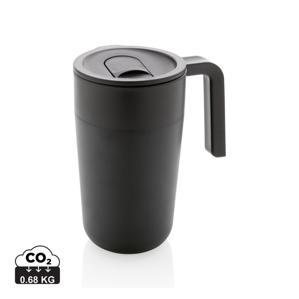 Logotrade Werbegeschenke das Foto: GRS recycelte PP und Stainless Steel Tasse mit Griff