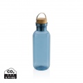 RCS rPET Flasche with Bambusdeckel und Griff, Blau