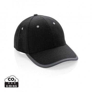 Logotrade Logogeschenke das Foto: Impact AWARE™ 280gr Brushed rCotton 6 Panel Kontrast-Cap