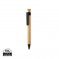 Bambus Stift mit Wheatstraw-Clip, Schwarz